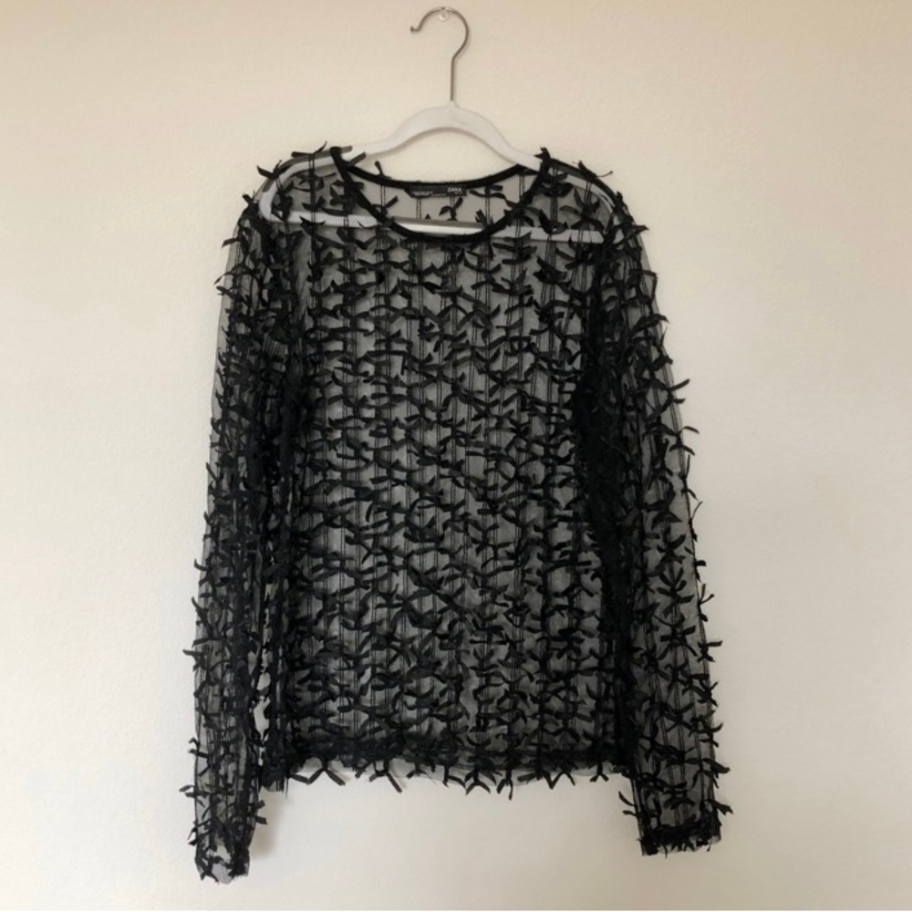 Zara sheer bows top - Picture 7 of 7